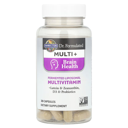 Garden of Life, Dr. Formulated Multi+, Brain Health, 30 Capsules
