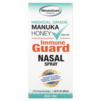 ManukaGuard, Medical Grade Manuka Honey, Immune Guard Nasal Spray, 1.35 fl oz (40 ml)