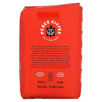 Peace Coffee, Organic French Roast, Whole Bean, Dark Roast, 12 oz (340 g)