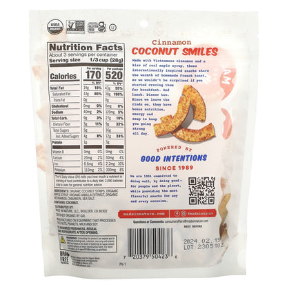 Made in Nature, Coconut Smiles, Cinnamon, 3 oz (85 g)