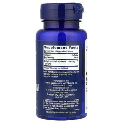 Life Extension, DHEA, 100 mg, 60 Vegetarian Capsules