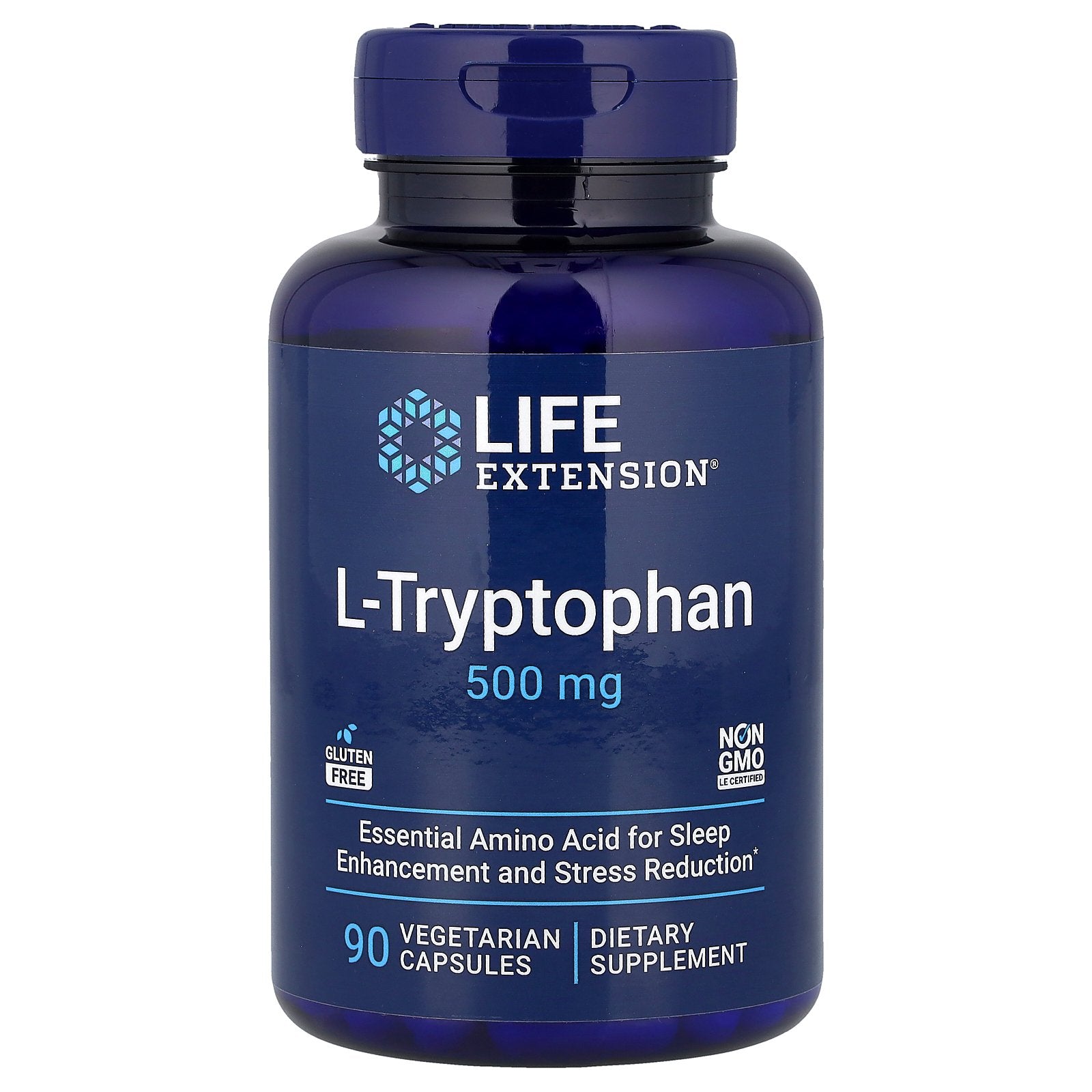 Life Extension, L-Tryptophan, 500 mg, 90 Vegetarian Capsules