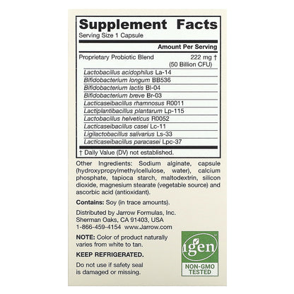 Jarrow Formulas, Jarro-Dophilus®, 50 Billion CFU, 60 Veggie Capsules