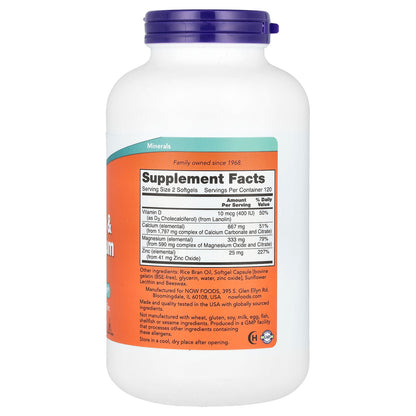 NOW Foods, Calcium & Magnesium, 240 Softgels