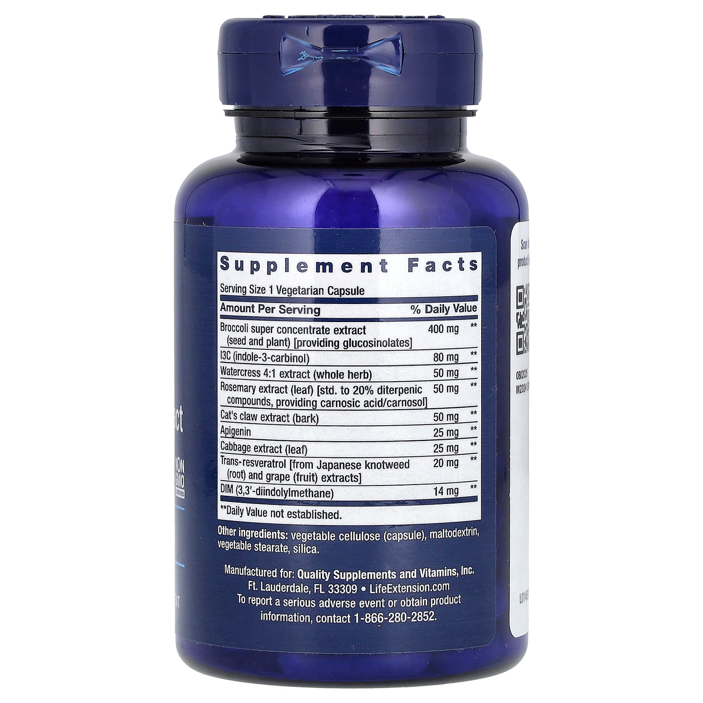 Life Extension, Triple Action Cruciferous Vegetable Extract with Resveratrol, 60 Vegetarian Capsules