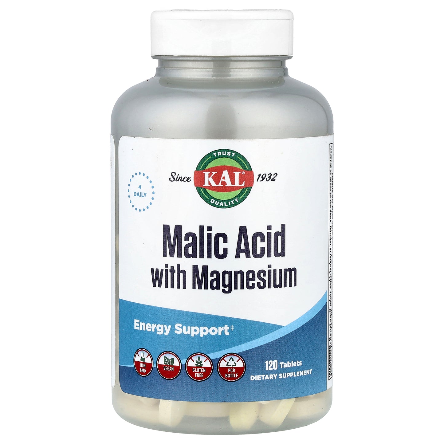 KAL, Malic Acid with Magnesium, 120 Tablets