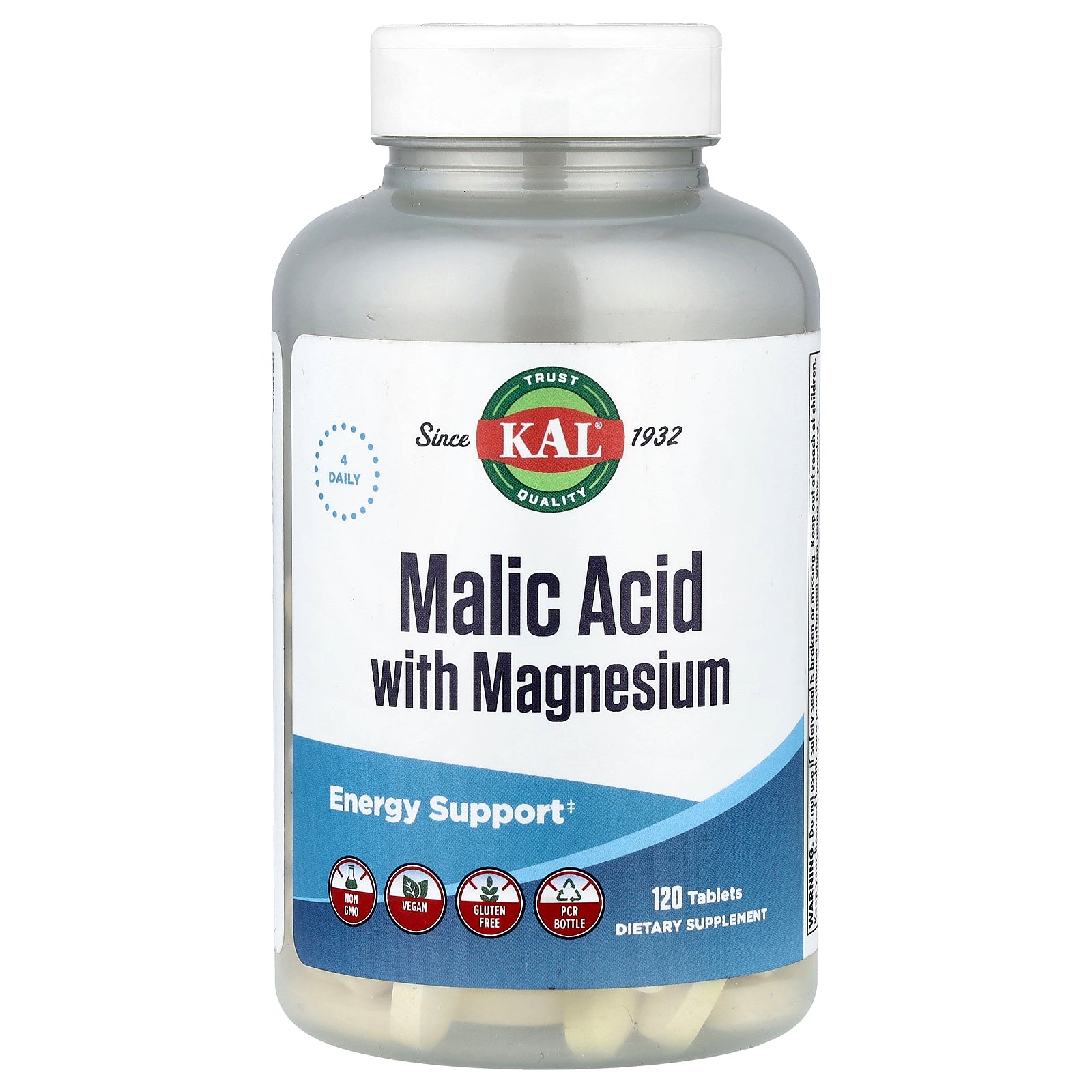KAL, Malic Acid with Magnesium, 120 Tablets
