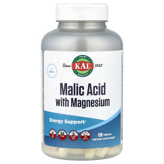 KAL, Malic Acid with Magnesium, 120 Tablets
