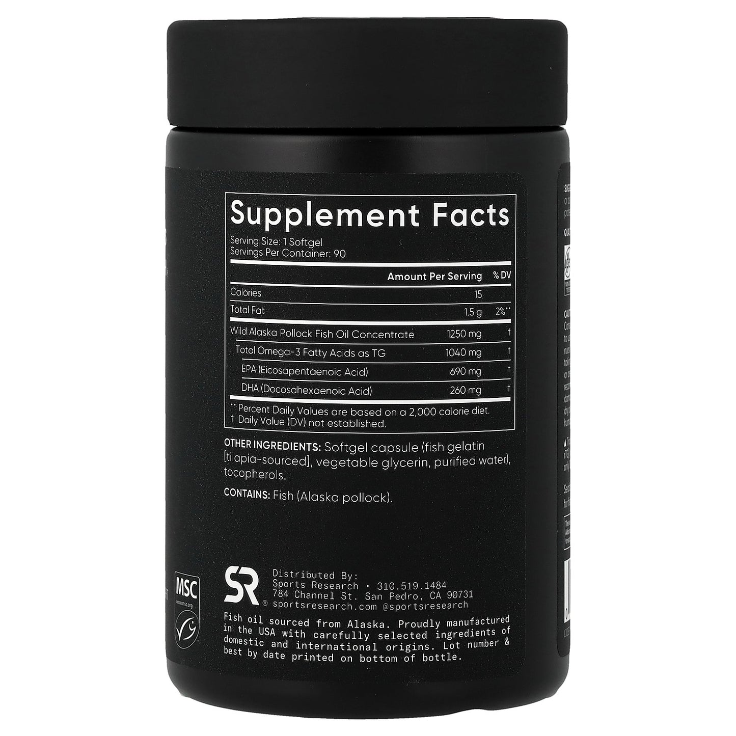 Sports Research, Alaskan Omega-3 Fish Oil, 90 Softgels