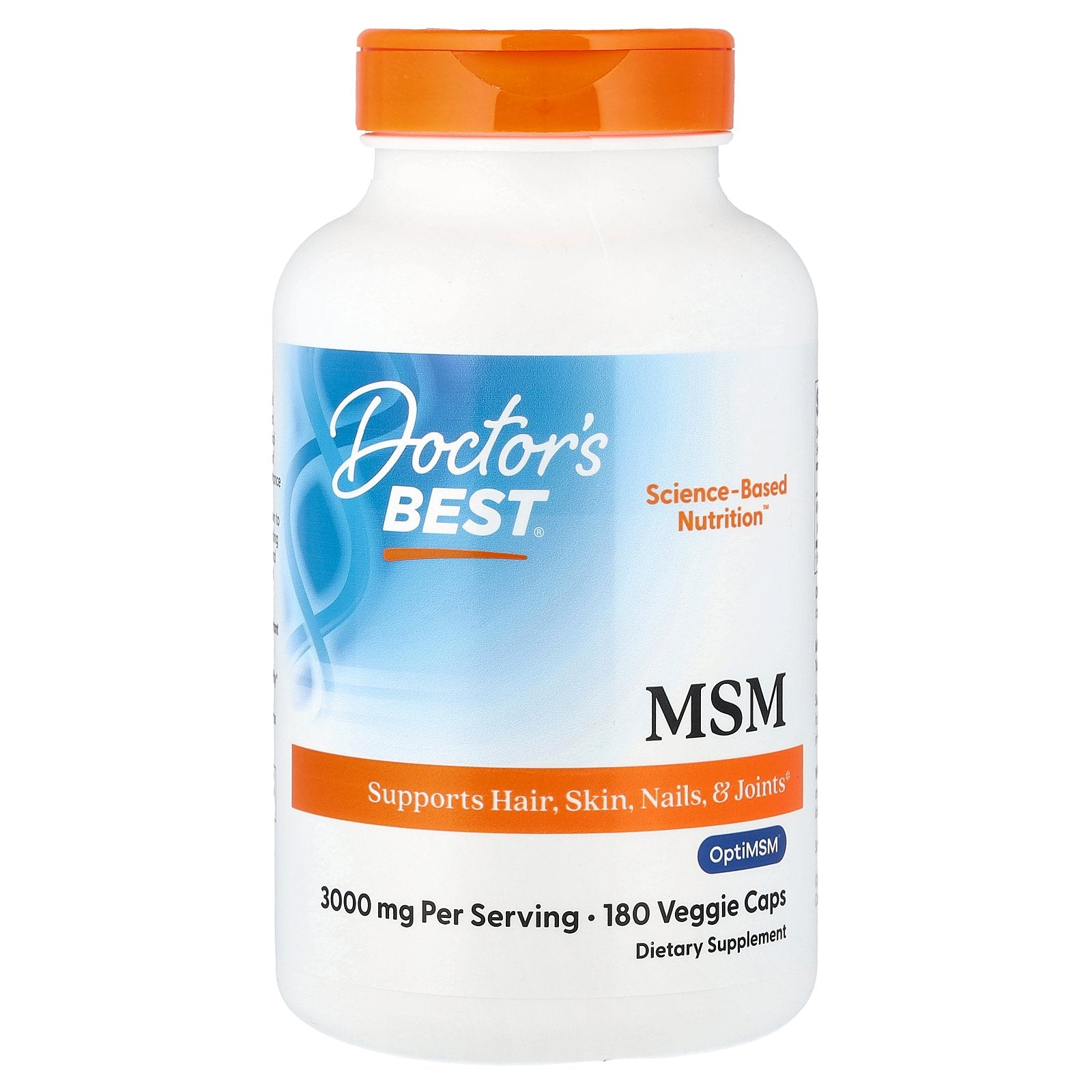 Doctor's Best, MSM, 180 Veggie Caps (1,000 mg per Capsules)