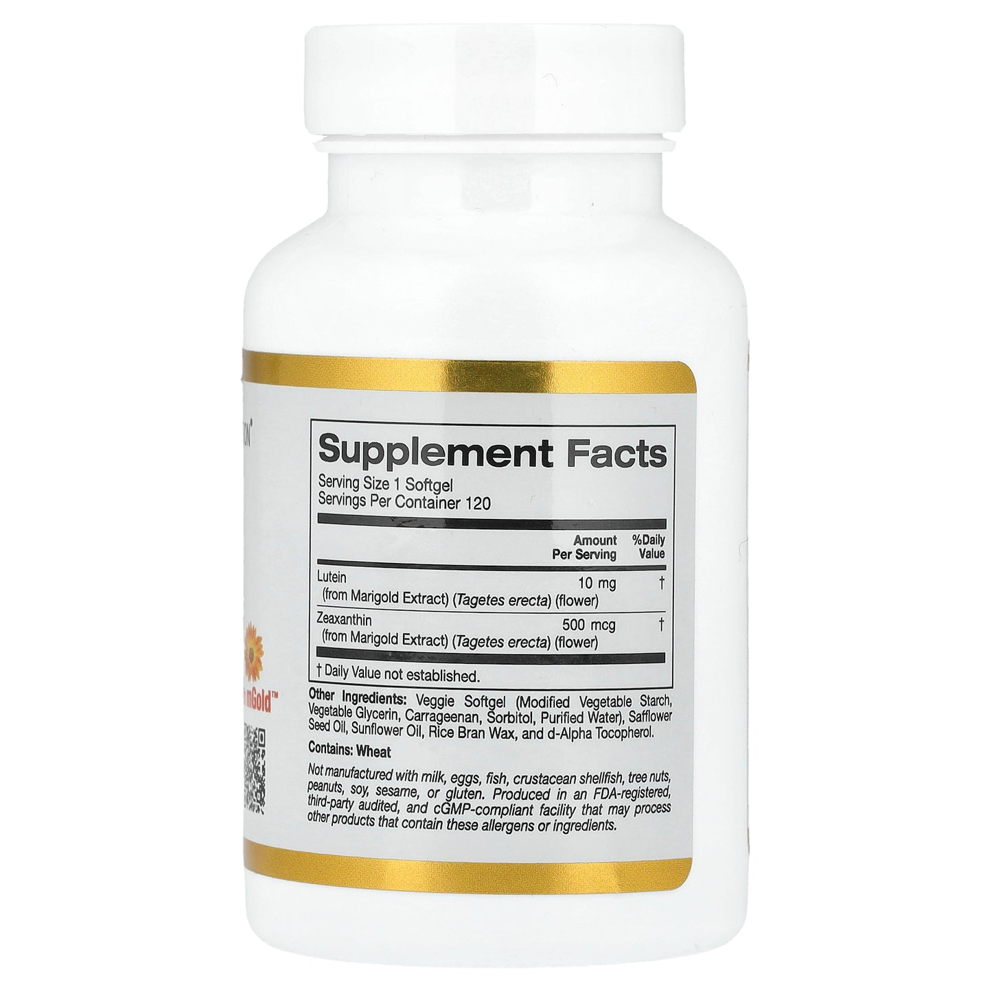 California Gold Nutrition, Lutein with Zeaxanthin from Marigold Extract, 10 mg, 120 Veggie Softgels