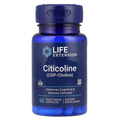 Life Extension, Citicoline (CDP-Choline), 500 mg, 60 Vegetarian Capsules (250 mg per Capsule)