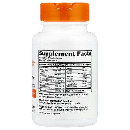 Doctor's Best, Digestive Enzymes, 90 Veggie Caps