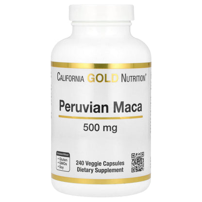 California Gold Nutrition, Peruvian Maca, 500 mg, 240 Veggie Capsules