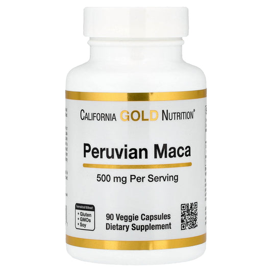 California Gold Nutrition, Peruvian Maca, 500 mg, 90 Veggie Capsules