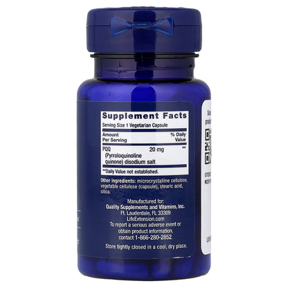 Life Extension, PQQ , 20 mg, 30 Vegetarian Capsules