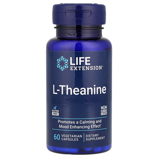 Life Extension, L-Theanine, 60 Vegetarian Capsules (100 mg per Capsule)