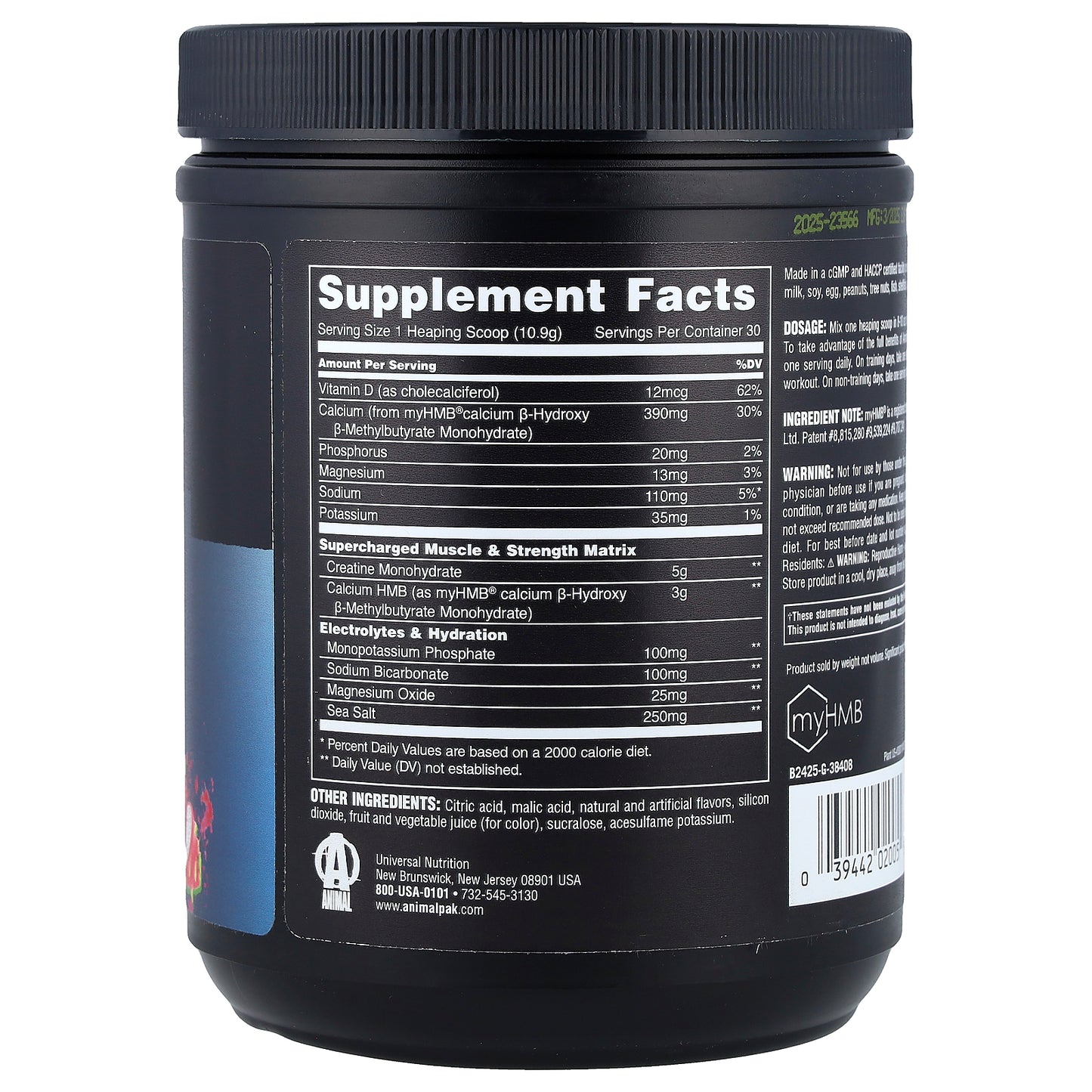 Animal, Creatine HMB+™ Powder, Dragon Berry, 11.53 oz (327 g)