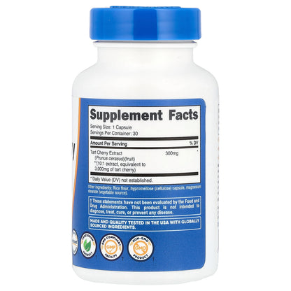 Nutricost, Tart Cherry, 3,000 mg, 30 Capsules