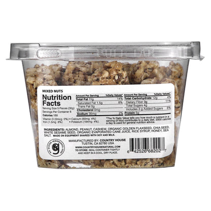 Country House, Mixed Nuts, Chia + Flaxseed, 7 oz (198 g)