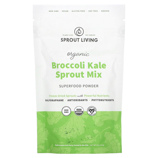 Sprout Living, Organic Broccoli Kale Sprout Mix , 4 oz (113 g)