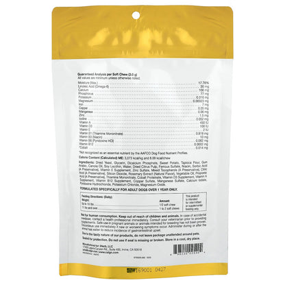 California Gold Nutrition, Pet, Dog Multi-Vitamin & Mineral, 60 Soft Chews, 6.35 oz (180 g)