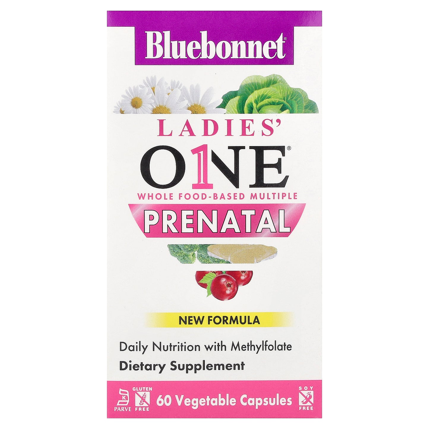 Bluebonnet Nutrition, Ladies' One®, Prenatal, 60 Vegetable Capsules