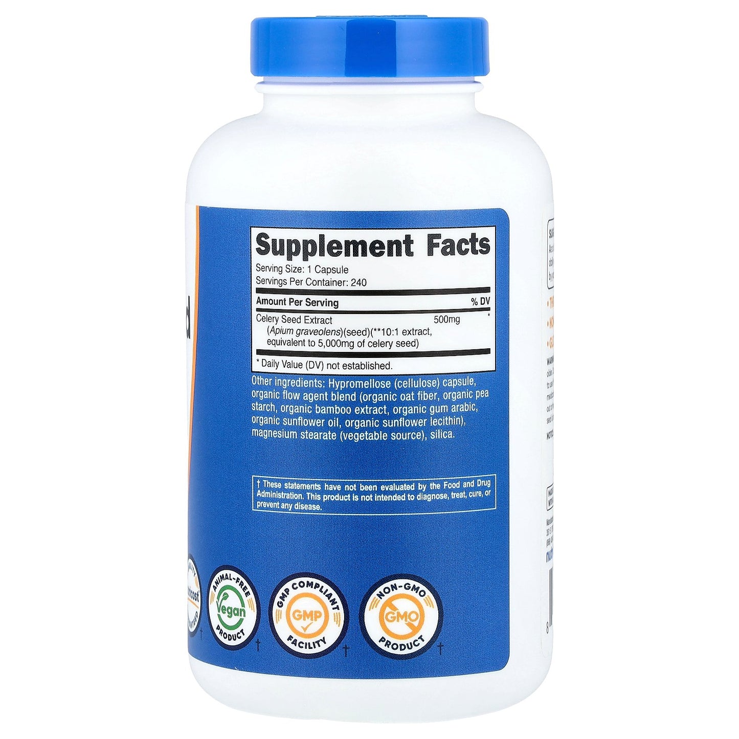 Nutricost, Celery Seed, 500 mg, 240 Capsules