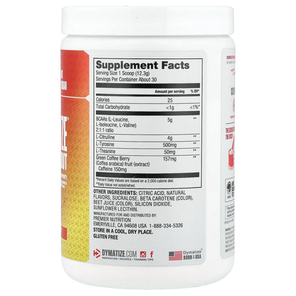 Dymatize, Energyze™ Pre-Workout, Peach Mango, 13 oz (370 g)