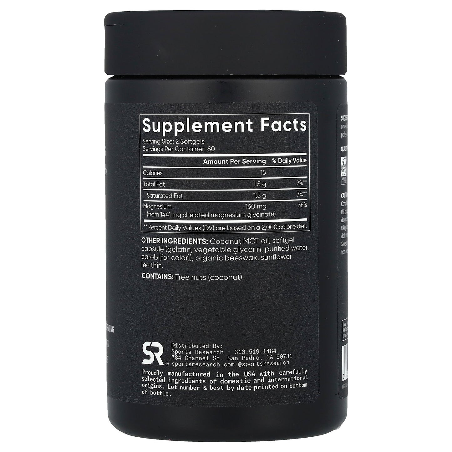 Sports Research, Magnesium Glycinate, 120 Softgels (80 mg per Softgel)