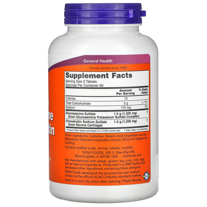 NOW Foods, Glucosamine & Chondroitin, Extra Strength, 120 Tablets