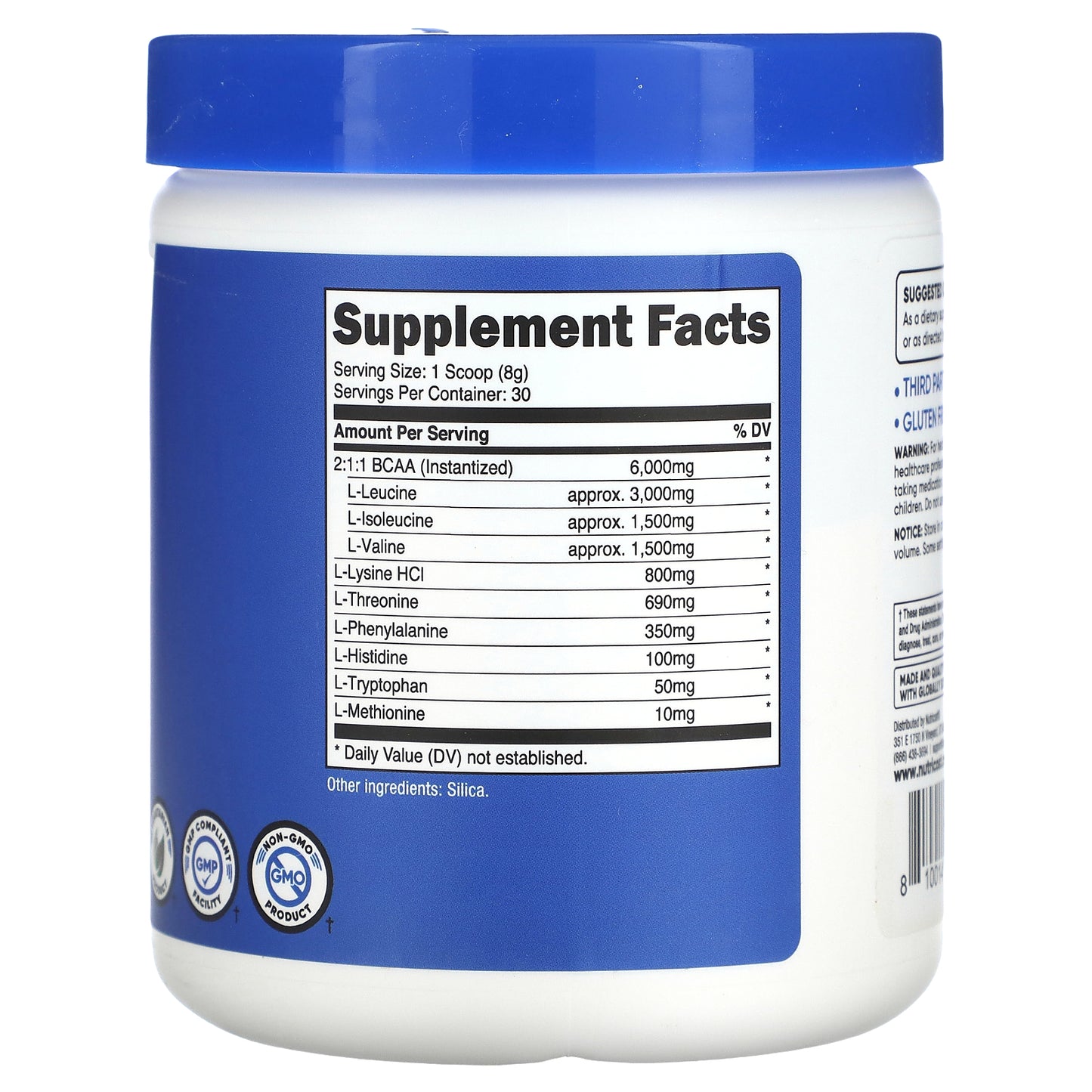 Nutricost, Performance, EAA, Unflavored, 8.9 oz (249 g)