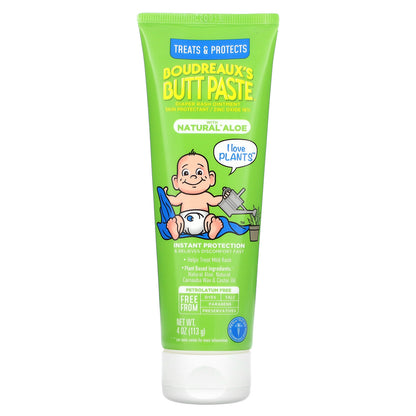 Boudreaux's Butt Paste, Diaper Rash Ointment, With Natural Aloe, 4 oz (113 g)