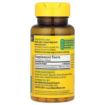 Nature Made, Vitamin B12, 1,000 mcg, 90 Softgels