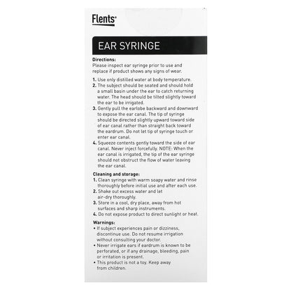 Flents, Ear Care, Ear Syringe, 1 Ear Syringe, 3 oz (89 ml)