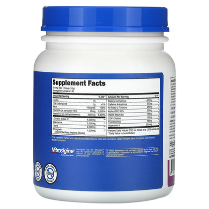 Nutricost, Performance, PRE-X, Xtreme Pre-Workout Complex, Grape, 1.9 lb (870 g)