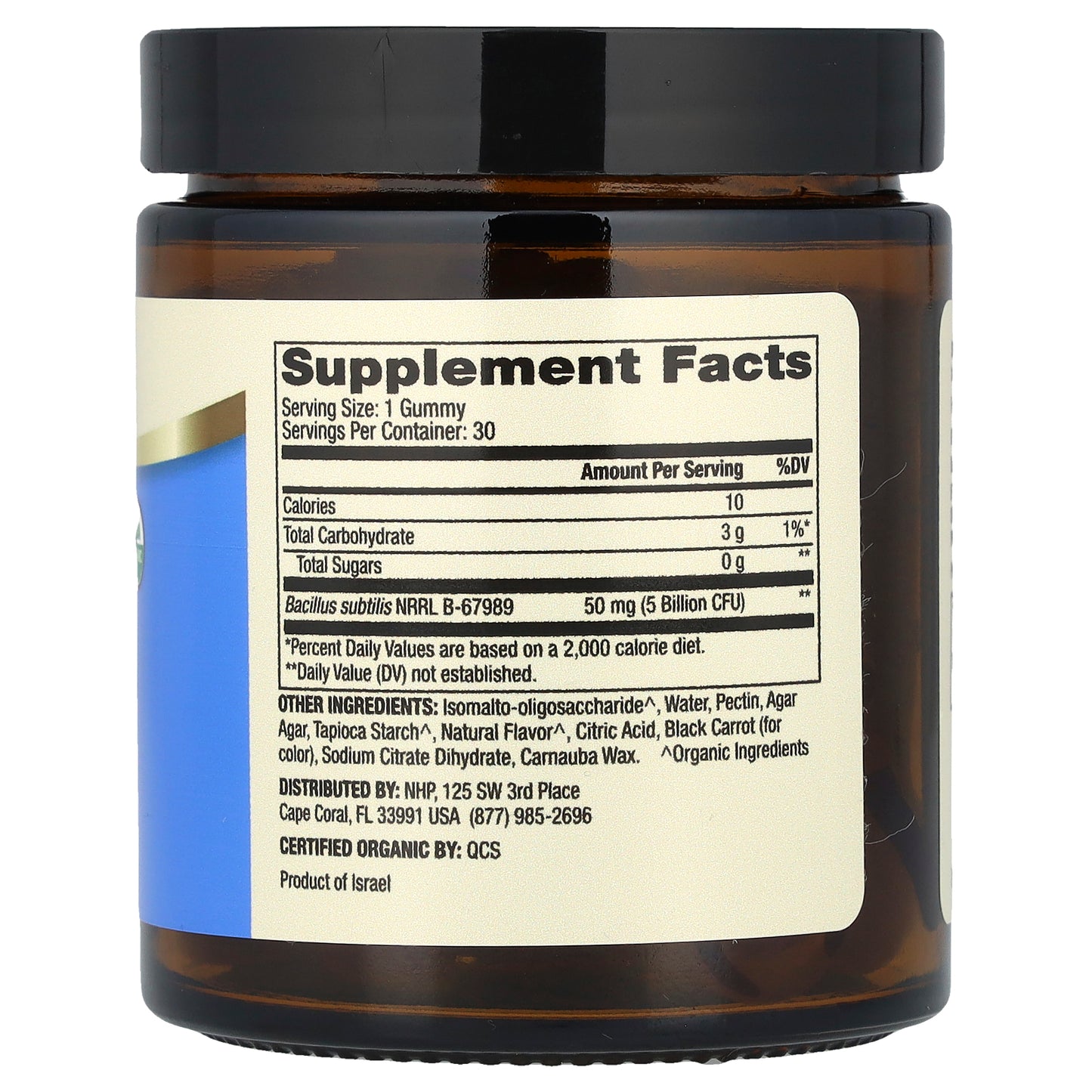 Dr. Mercola, Organic Complete Probiotics Gummies, Natural Cherry, 30 Gummies (50 mg (5 Billion CFU) per Gummy)