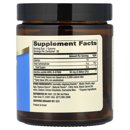 Dr. Mercola, Organic Complete Probiotics Gummies, Natural Cherry, 30 Gummies (50 mg (5 Billion CFU) per Gummy)