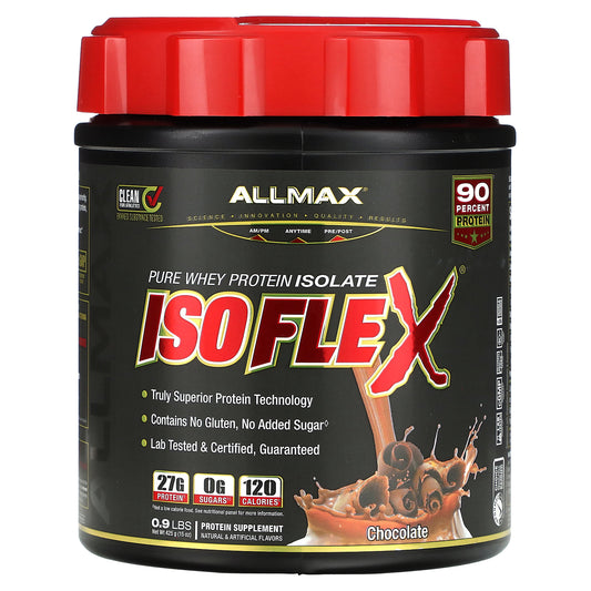 ALLMAX, ISOFLEX®, Pure Whey Protein Isolate, Chocolate, 0.9 lbs (425 g)