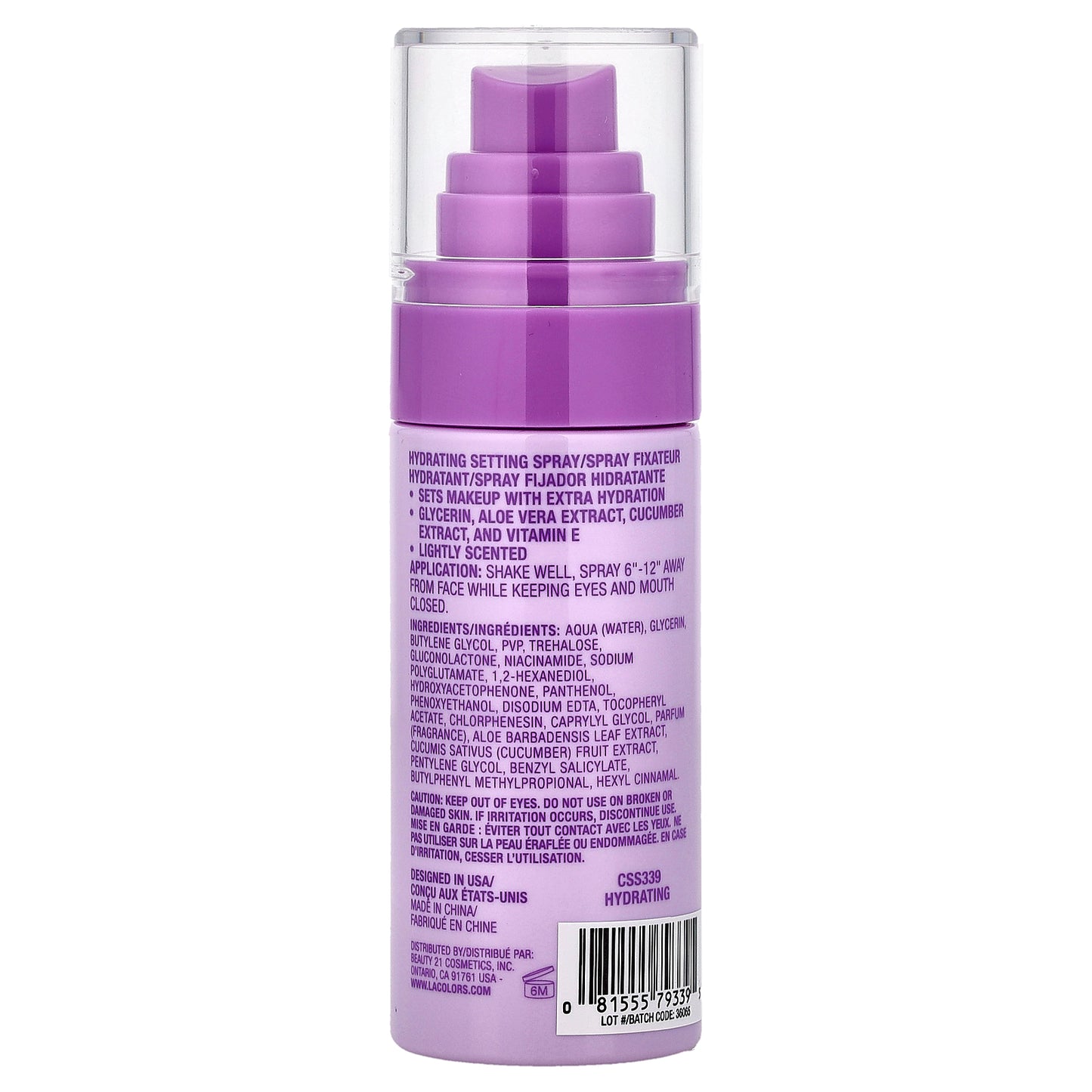 L.A. Colors, Set + Refresh, Makeup Setting Spray, CSS339 Hydrating, 2.03 fl oz (60 ml)