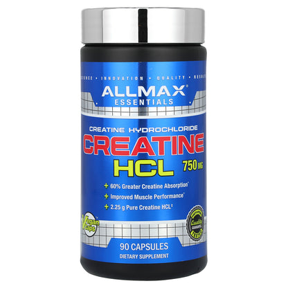 ALLMAX, Creatine HCL, 750 mg, 90 Capsules