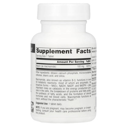 Source Naturals, Niacinamide B-3, 100 mg, 100 Tablets