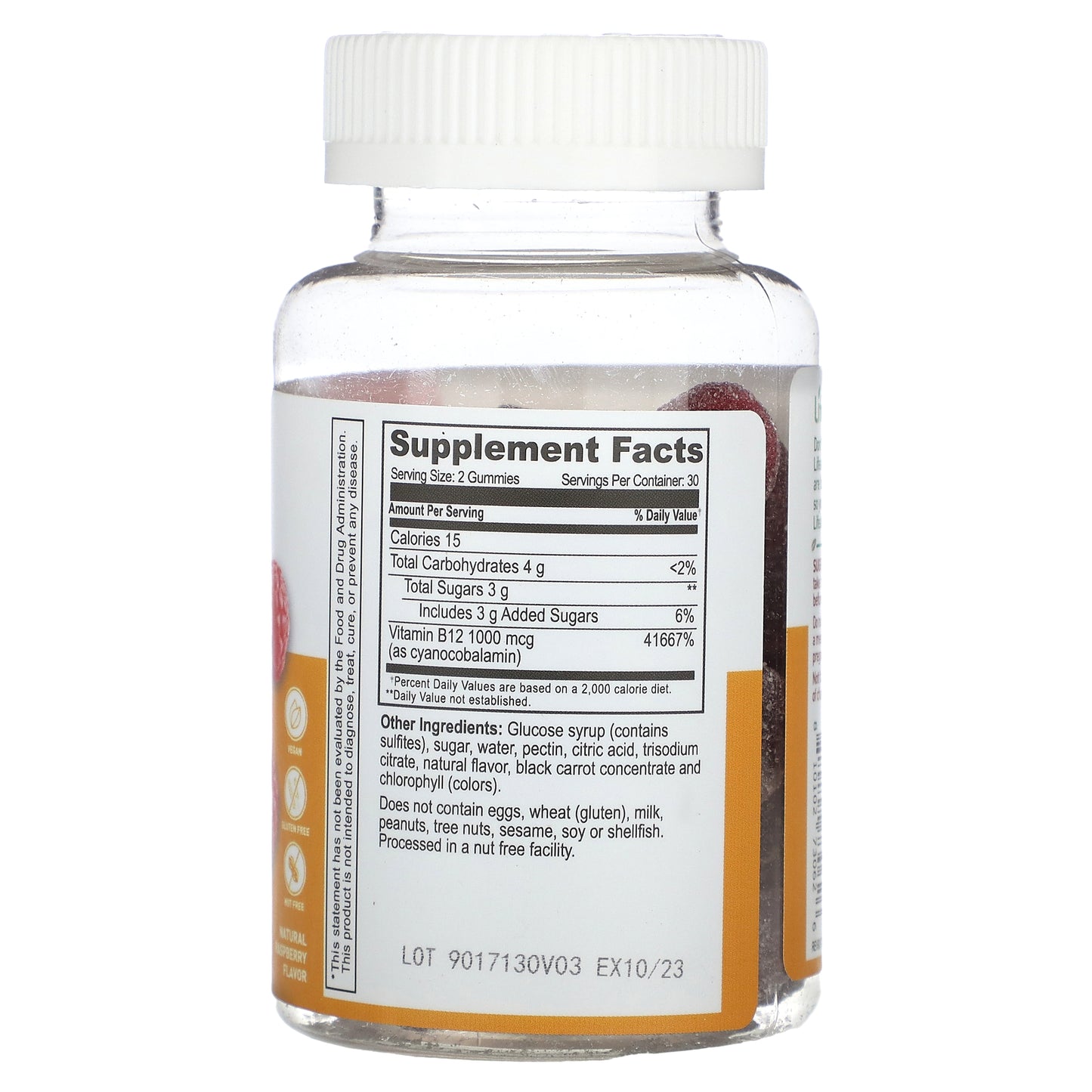 Lifeable, Vitamin B12 Gummies, Natural Raspberry, 60 Gummies (500 mg per Gummy)