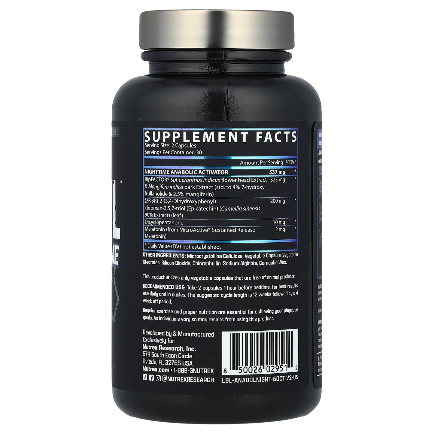 Nutrex Research, Anabol™ Nighttime, 60 Capsules