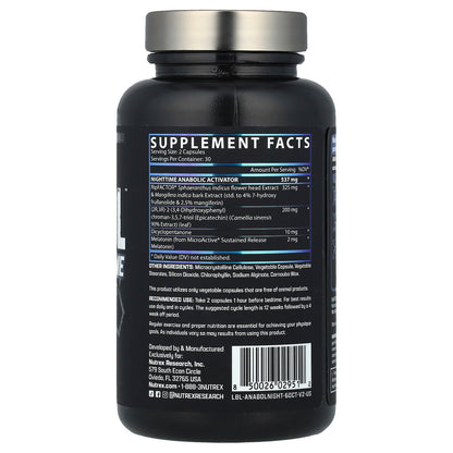 Nutrex Research, Anabol™ Nighttime, 60 Capsules