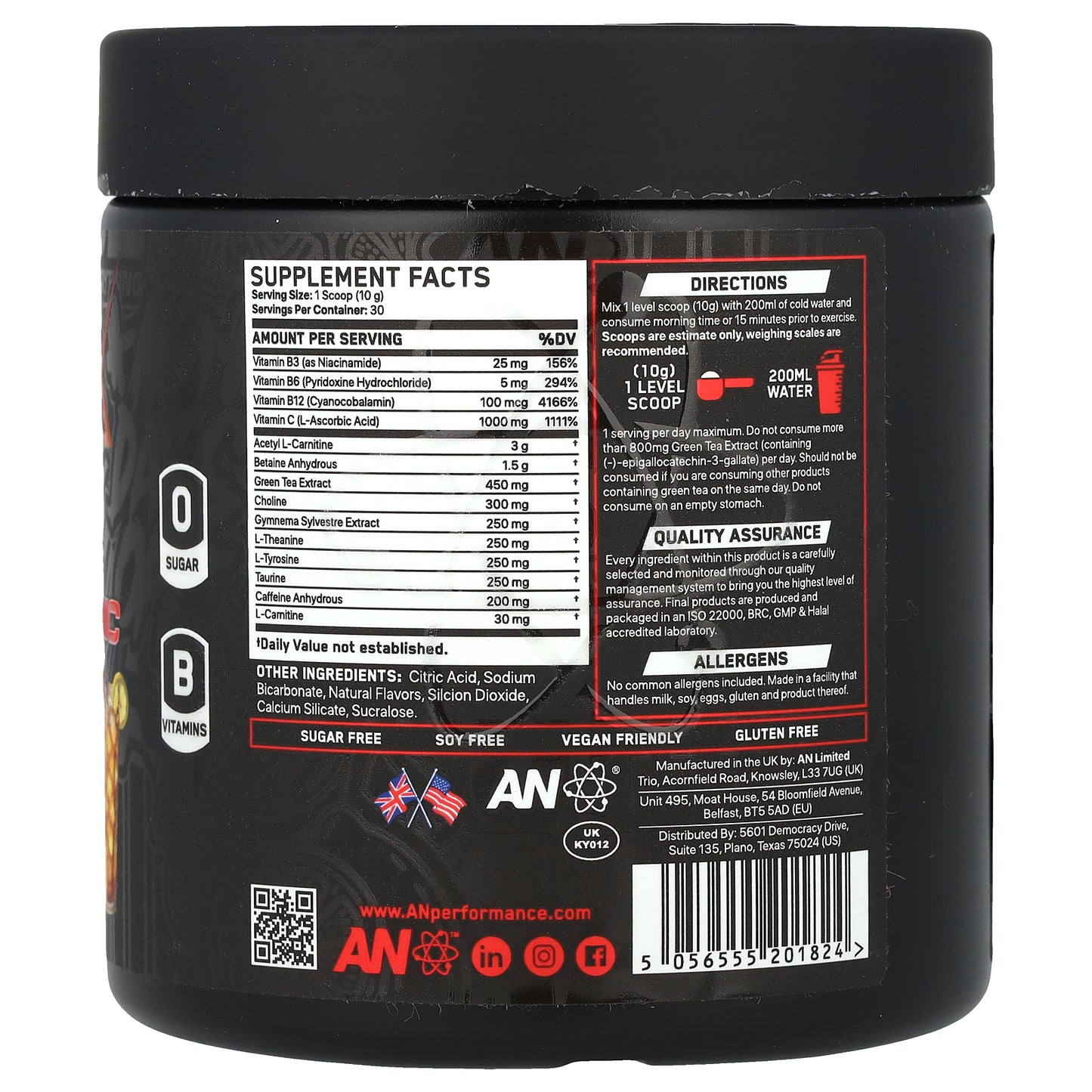 ABE, Shred-X, Extreme Thermogenic Powder, Lemon Iced Tea, 10.58 oz (300 g)