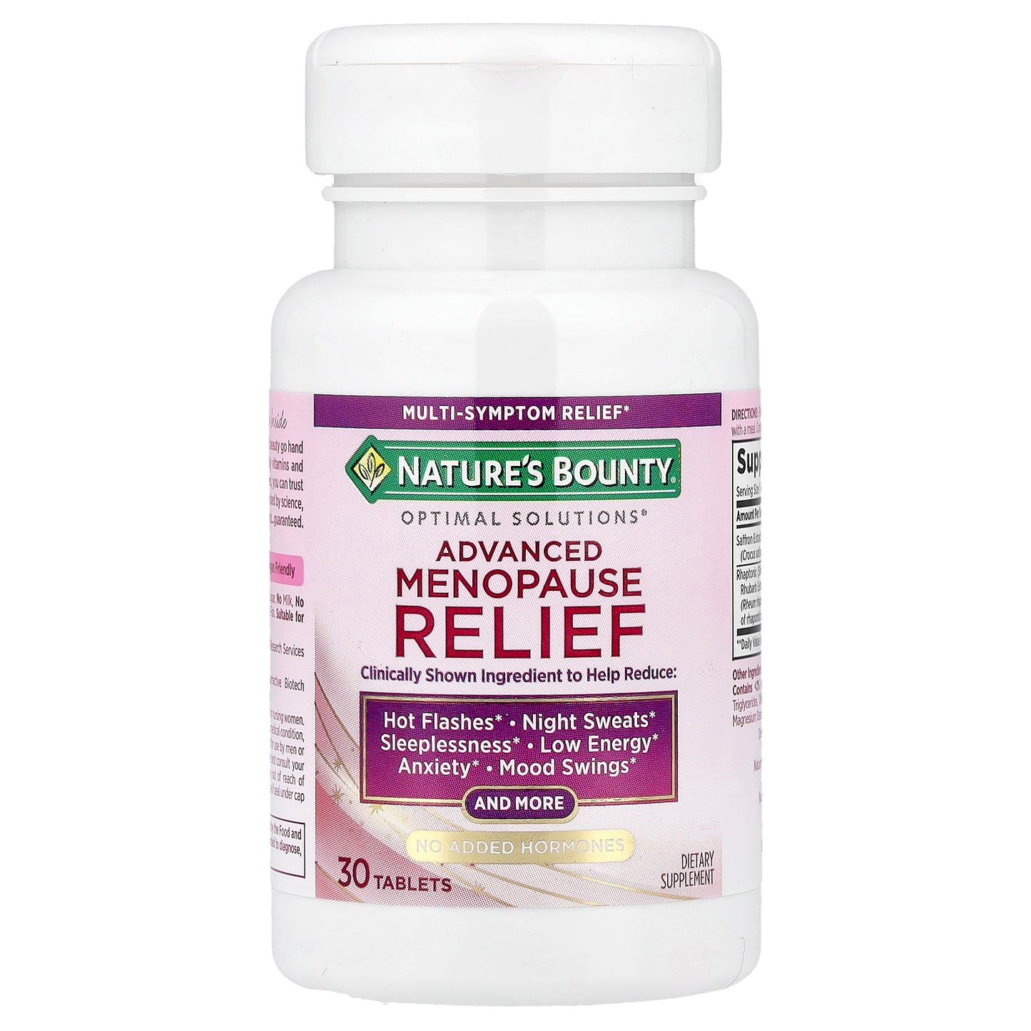 Nature's Bounty, Optimal Solutions®, Advanced Menopause Relief, 30 Tablets