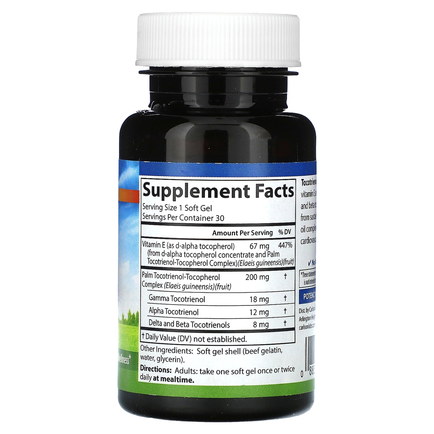 Carlson, Tocotrienols with Vitamin E, 30 Soft Gels