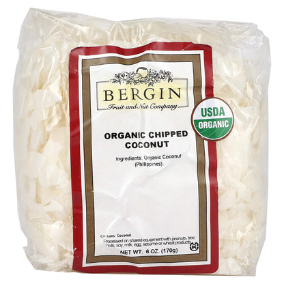 Bergin Fruit and Nut Company, Organic Chipped Coconut, 6 oz (170 g)