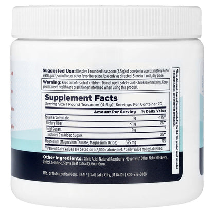 KAL, Heart Magnesium Powder, Red Raspberry, 11 oz (315 g)